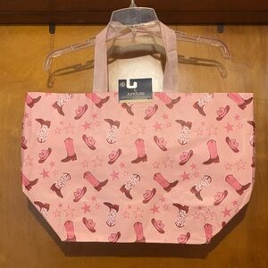 NWT Juncture Pink Cowboy Reusable Tote Bag